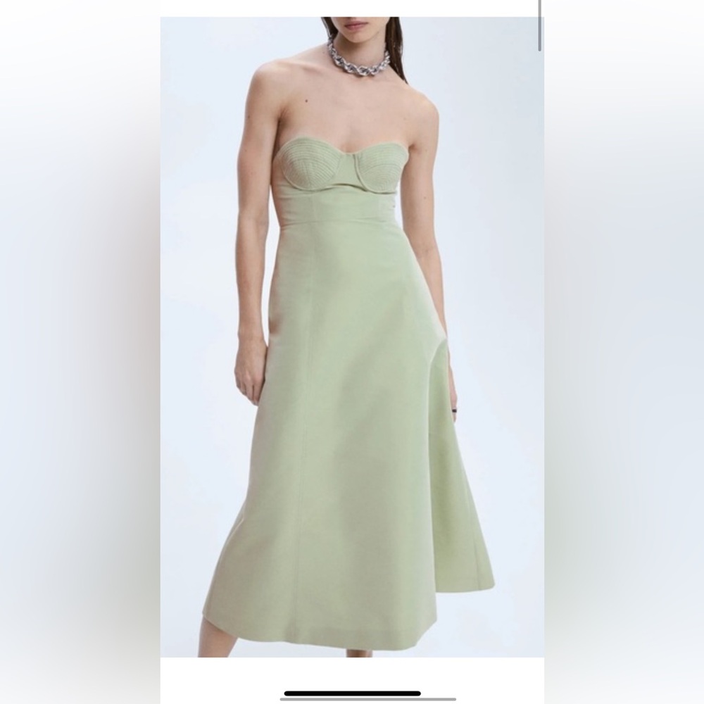 Mango corset midi dress
